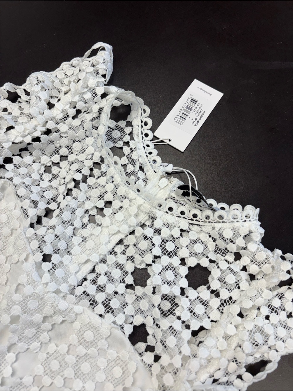 Petal & Pup White Lace Midi Dress with Floral cutouts - Picture 3 of 4